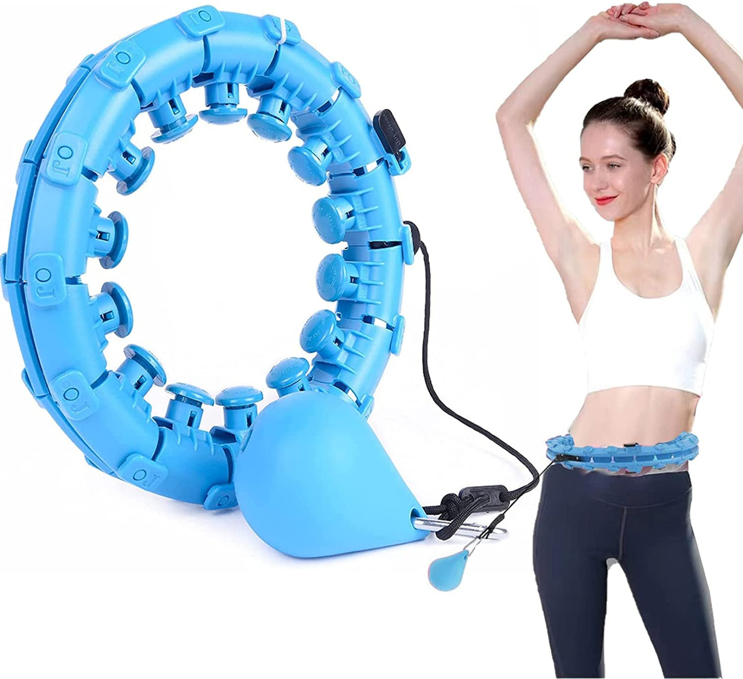 Weighted Hula Hoop – Adjustable Fit Hoop for Weight Loss-ifeelyoubaby