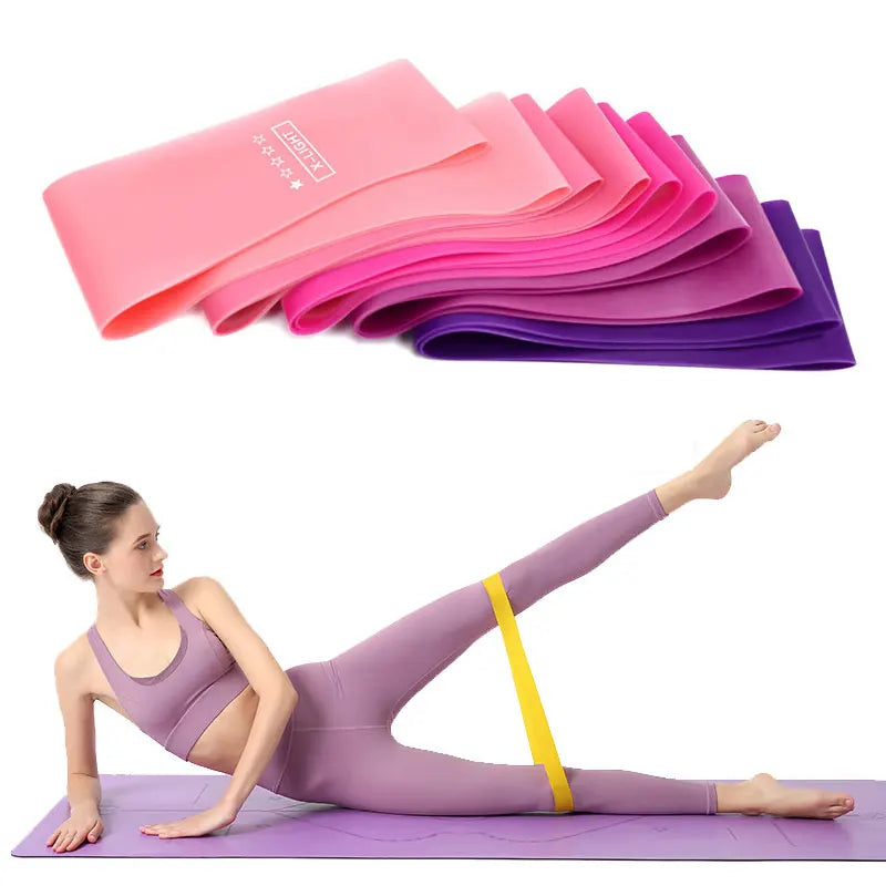 Elastic Resistance Bands Set for Yoga, Pilates, and Strength Training - 5-Pack-ifeelyoubaby