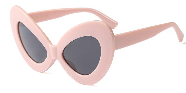 ROSANNA New Big Frame Unique Cat Eye Sunglasses Women 2019 Fashion Brand Designer Sun glasses Female Vintage Black Pink Shades-ifeelyoubaby